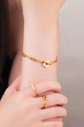 Model wearing Flower Toggle Bracelet on wrist