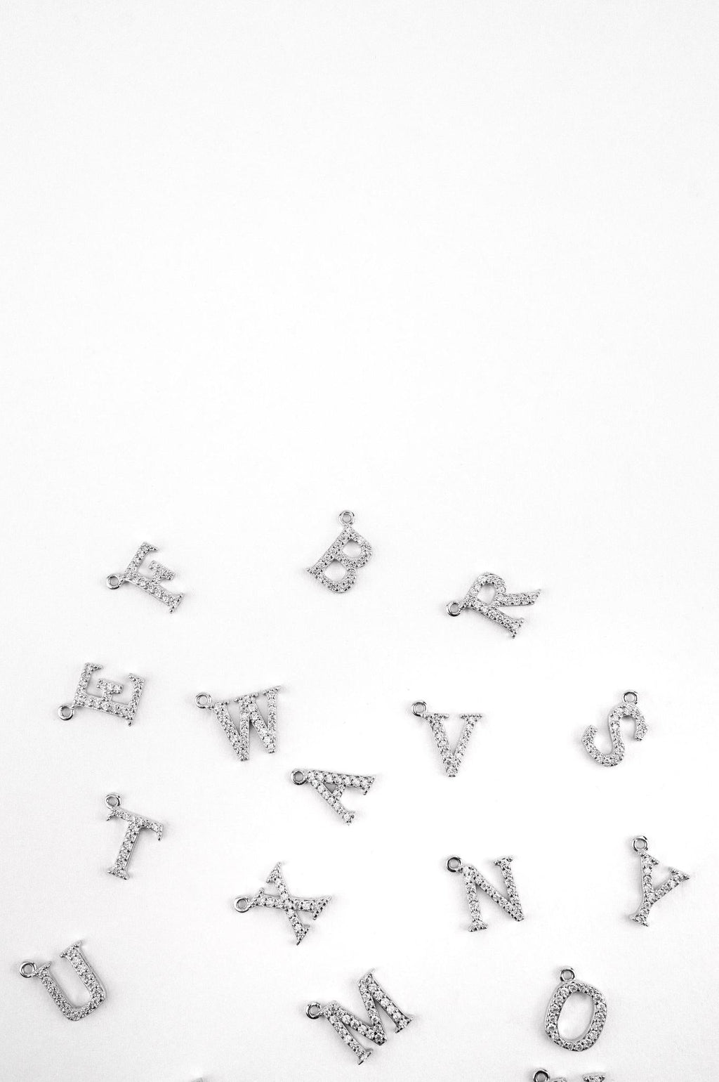Initial Alphabet Sterling Silver Pendant Lifestyle shot