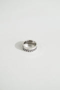 MNML Phoenix Numerals Chain Ring in stainless steel silver — front view, Roman numerals ring Malaysia