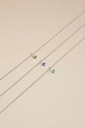BIJOU Birthstone Sterling Silver Necklace - Minimalist Lab
